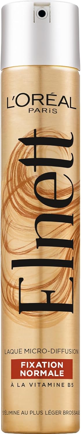 L'Oréal Paris - Elnett Satin laque 400 ml - fixation normale, tenue 24h, vitamine B5