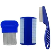 3 Pcs Peigne Anti Poux, Peigne à Dents en Acier Inoxydable, Fins et Double Face, Peignes D'élimin...