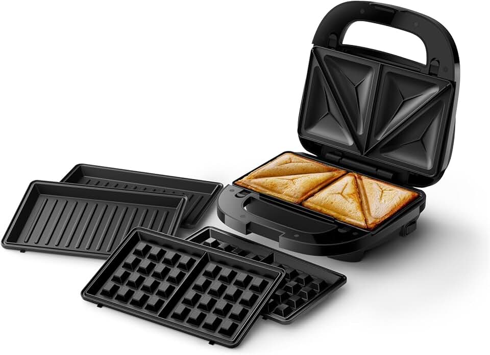 Philips - Série 5000 - plaques amovibles - sandwichs, paninis, gaufres - 750W - HD2350/80