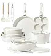 Ensemble de casseroles GiPP avec poignée amovible, lot de 21 poêles avec revêtement antiadhésif de ...