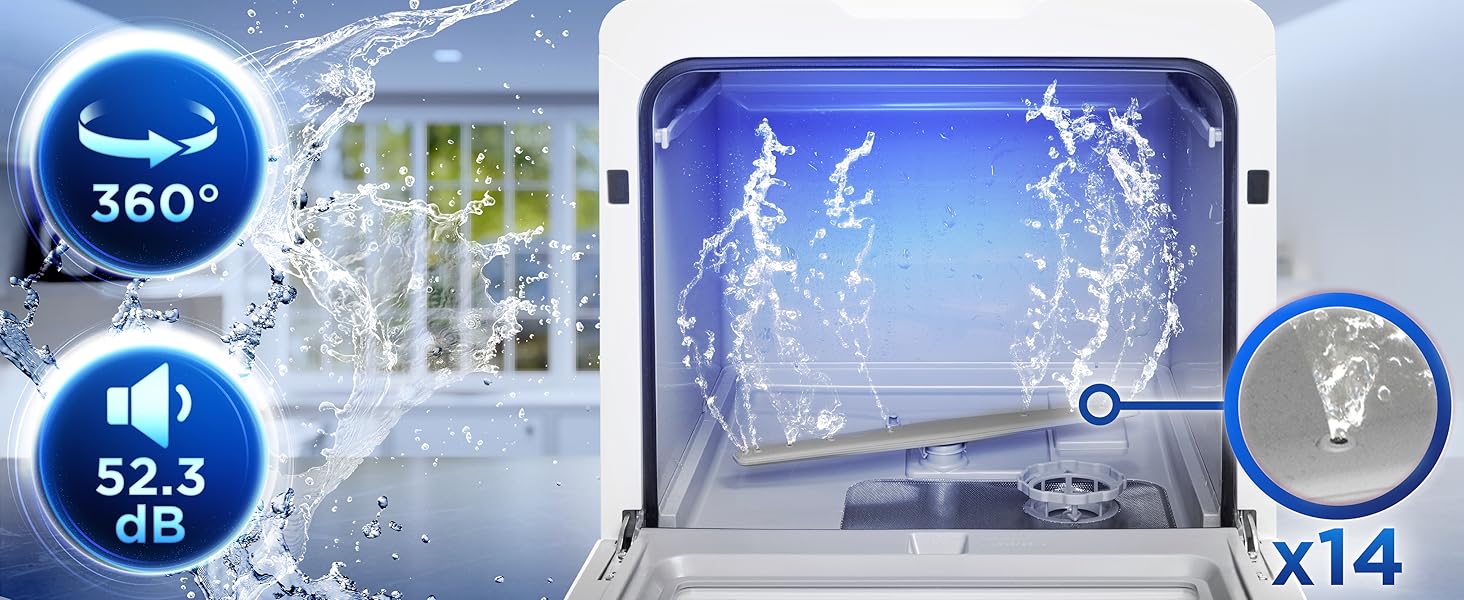 lave vaisselle posable table compact portable gain place cuisine lavage faible consommation énergie