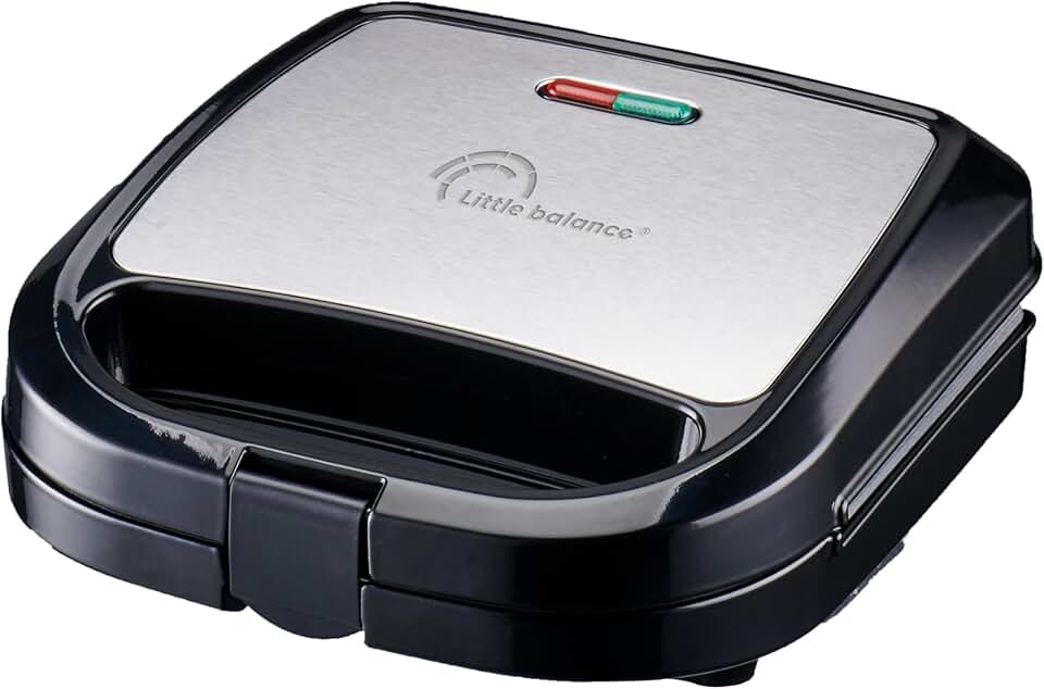 Little Balance - gaufrier électrique, plaques antiadhésives, poignée froide, sans PFAS, 750W, Happy Gaufres 8820