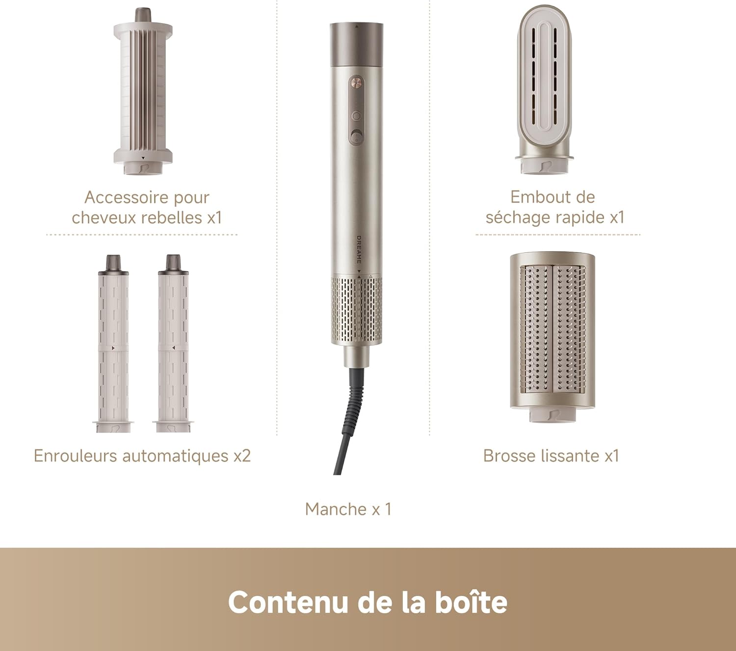 DREAME - AirStyle Shine 2026 - sèche et coiffe, accessoires, débit puissant