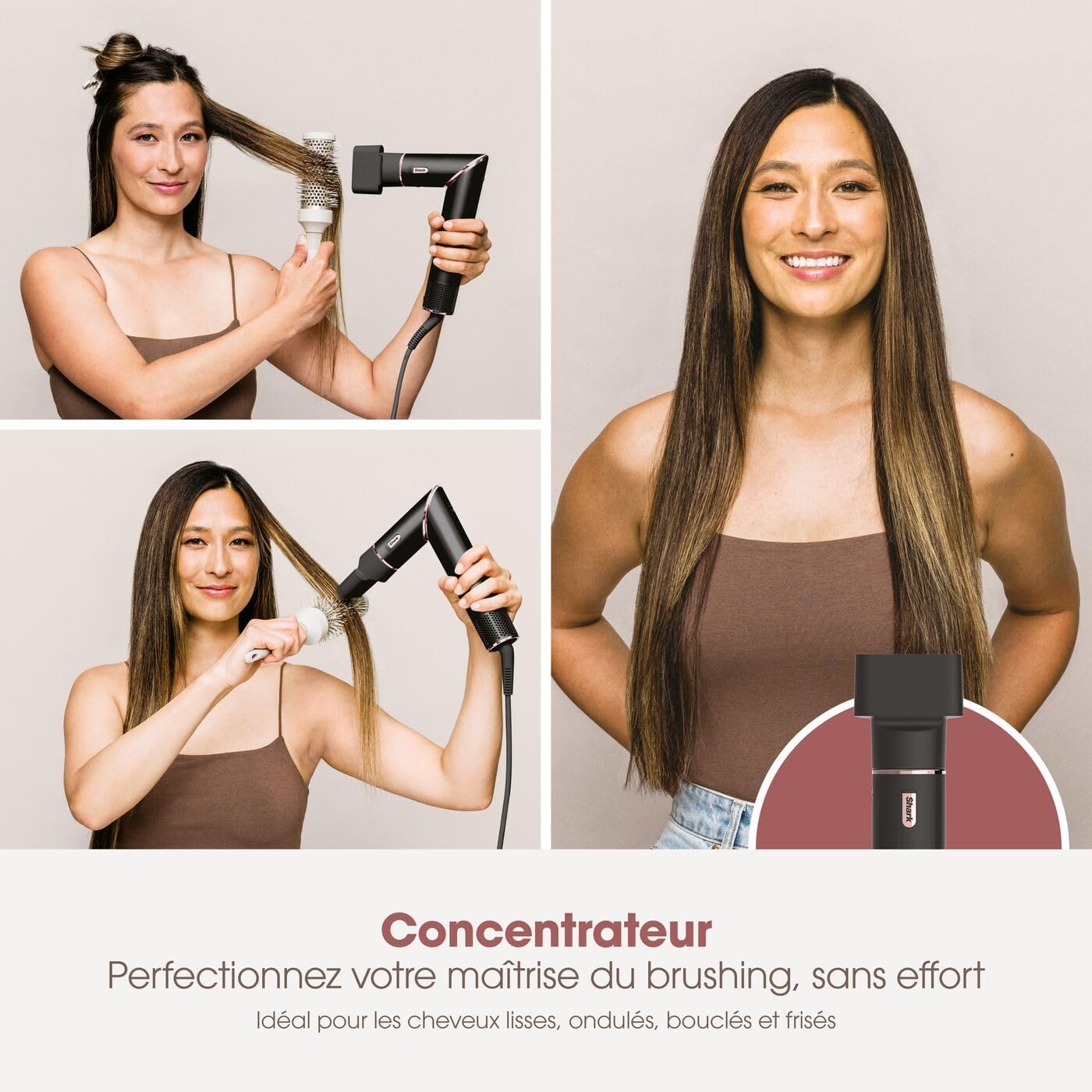 Shark - FlexStyle Air Styler - sèche-cheveux multifonction, auto-wrap, sans dommage thermique, tous cheveux
