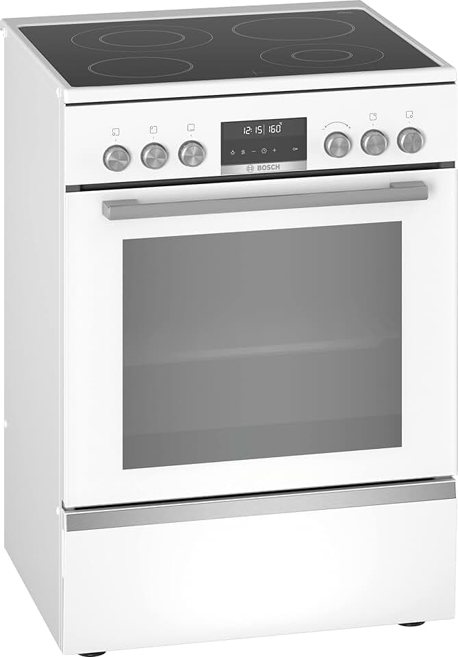 Bosch - Serie 6 cuisinière 60cm, four céramique blanc, A, HKS79R220