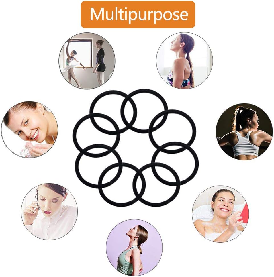 Liens de cheveux – lot de 100 – 2mm – élastiques noirs mini, enfants et mariages