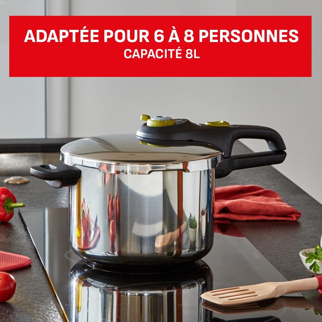 Tefal - Secure 5 Neo - 8L inox - induction, 2 programmes, 5 sécurités, P2534438