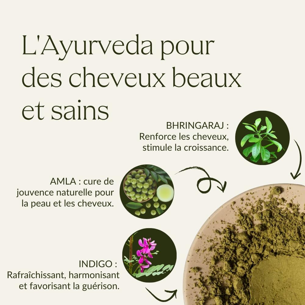 Khadi - coloration végétale brun mat, 100g, vegan, 100% naturelle