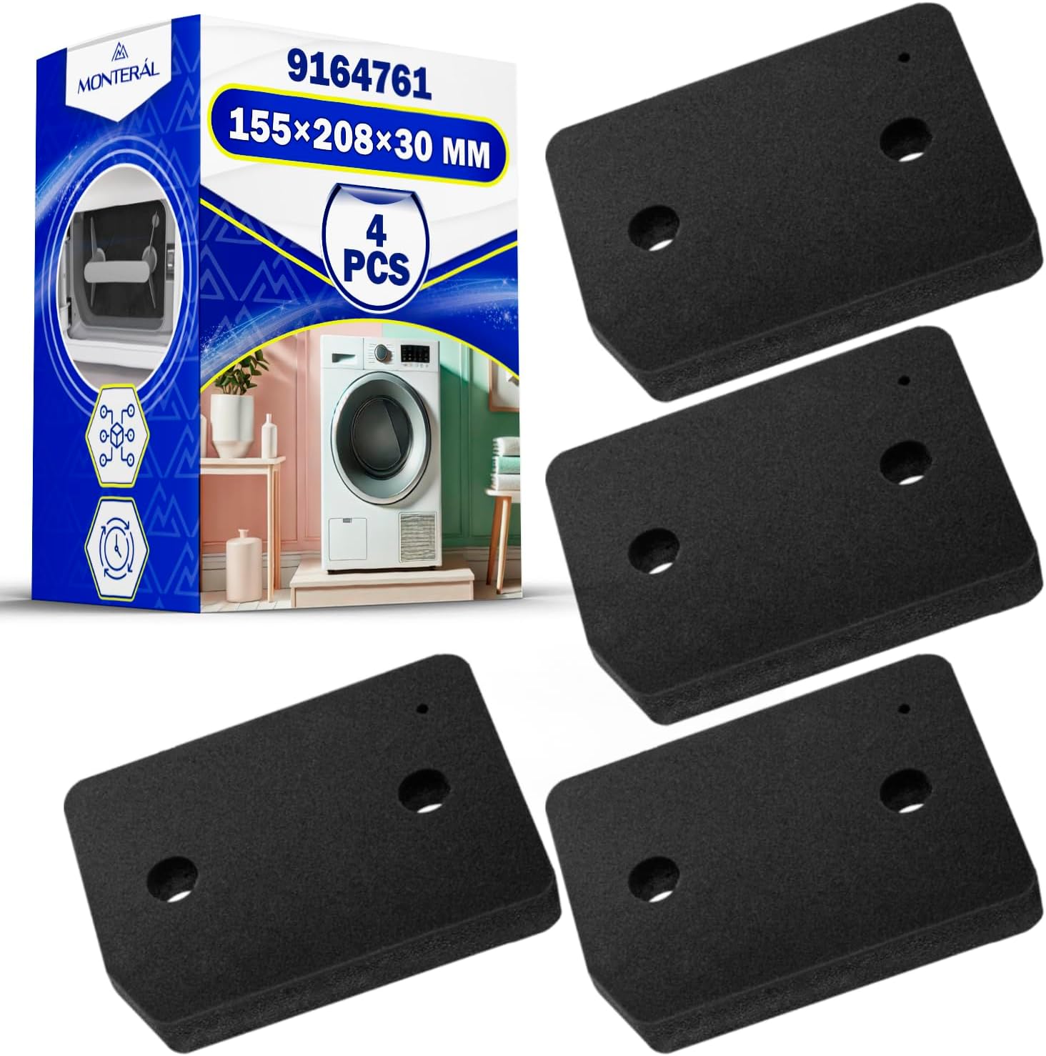 Filtre sèche-linge universel - lot de 4 - lavable et réutilisable