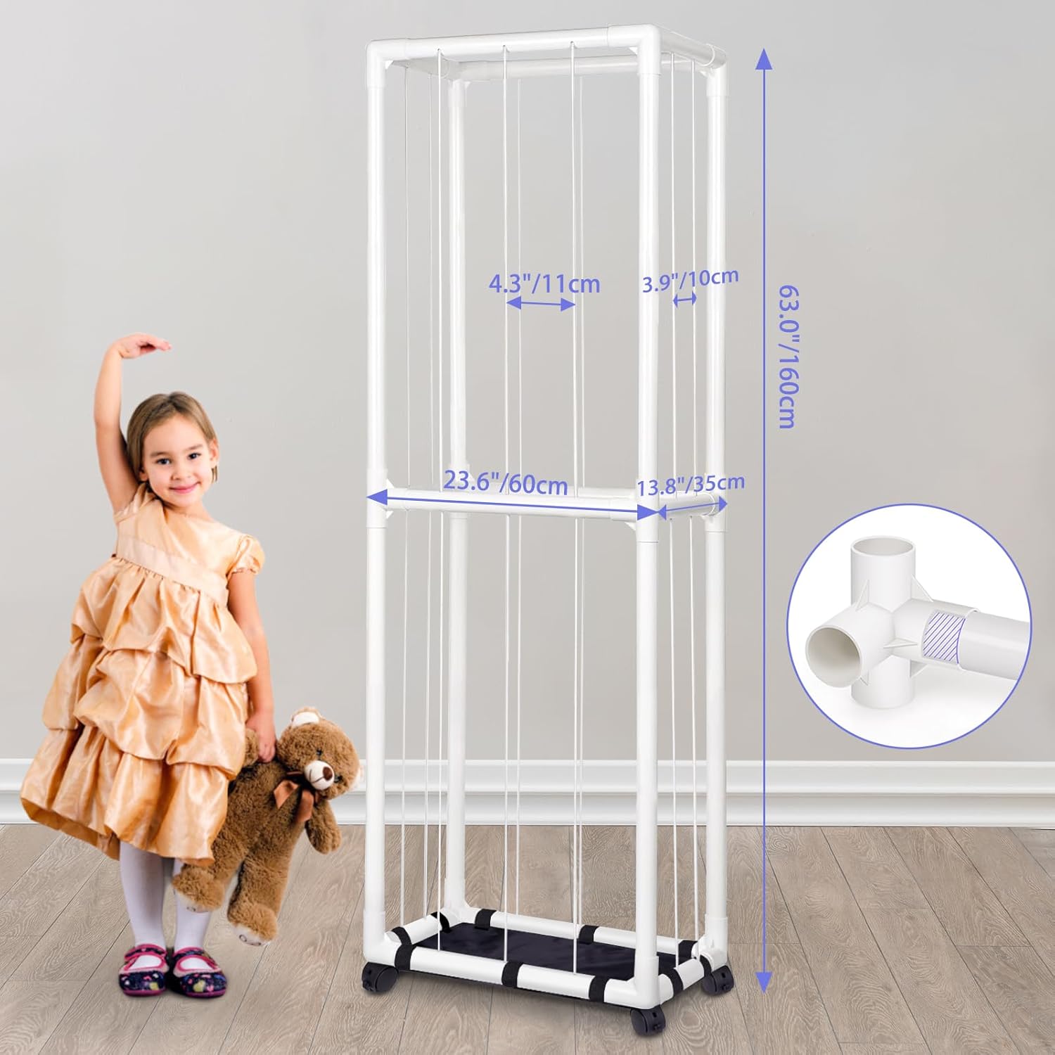 Rangement peluche - coffre à jouets roulettes grande capacité - adapté chambre et salon