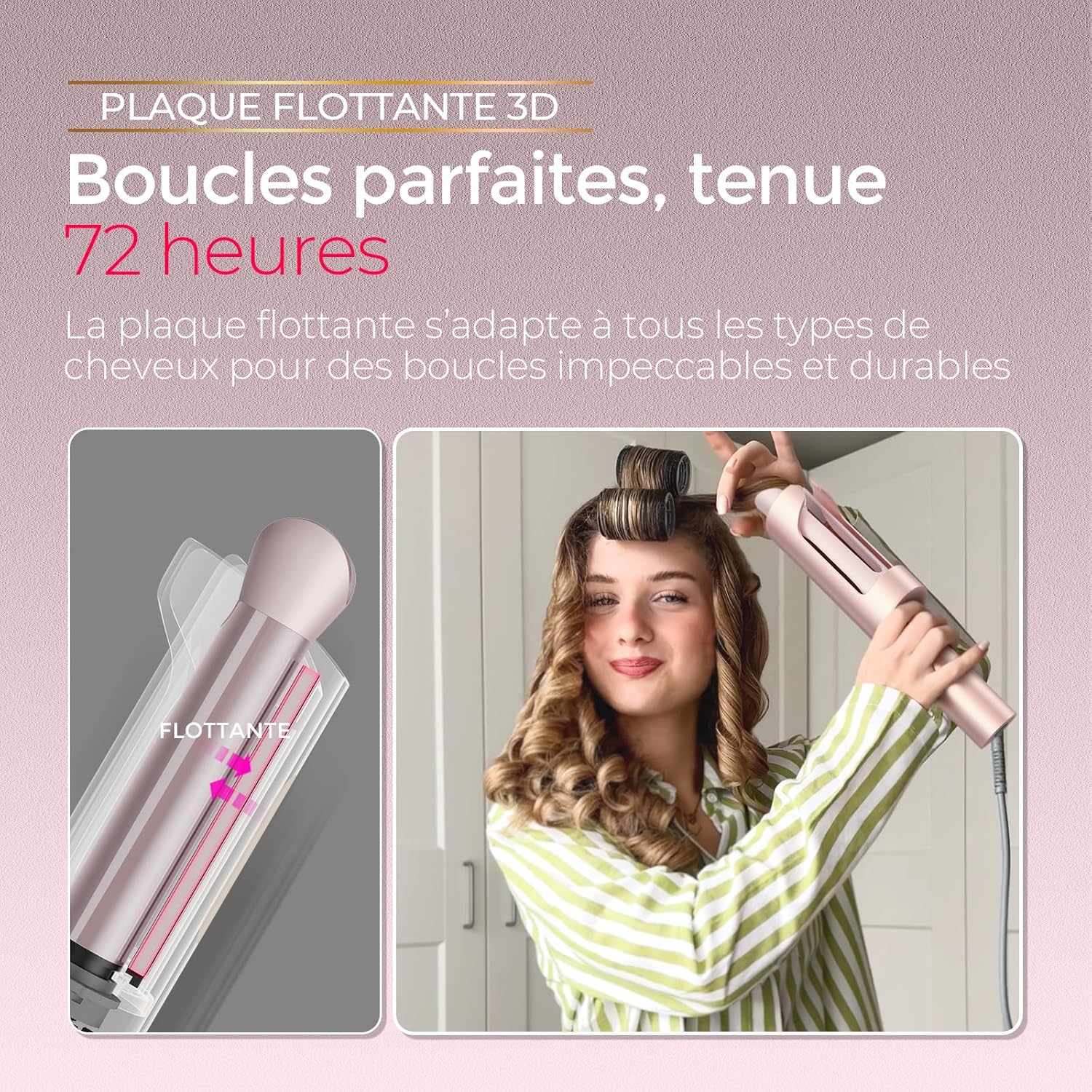 TYMO - Curlpro Plus boucleur 25mm - chauffe rapide, anti-brûlure