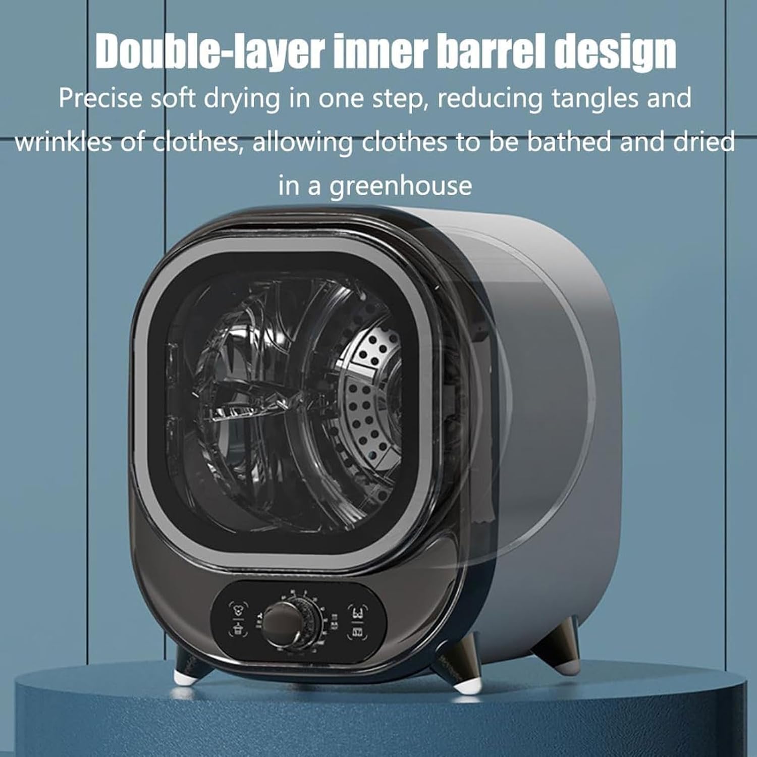 Sèche-linge portable 3kg - mini condensateur, 5 modes, compact