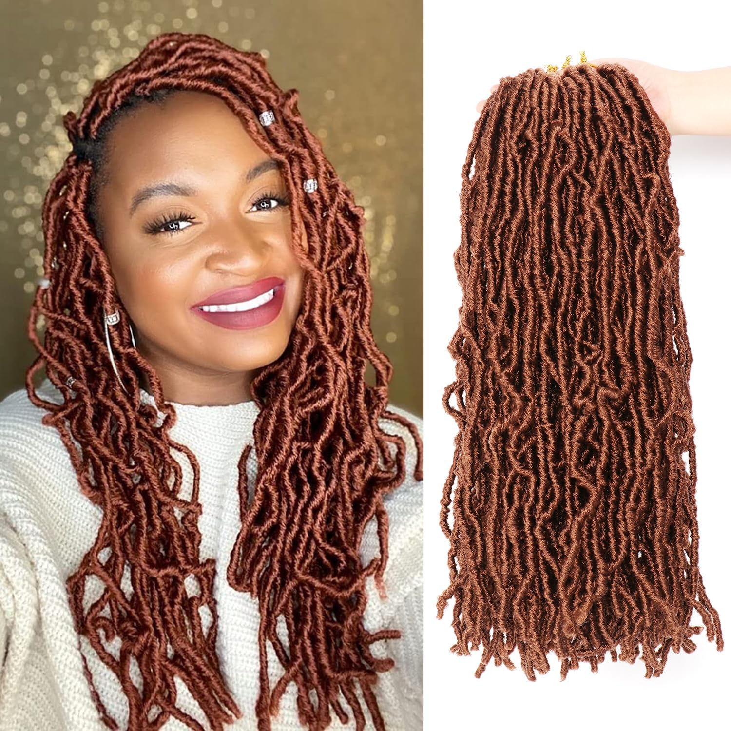 Faux Locks Crochet Braids - Soft Locs 45,7cm, 8pcs, bouclés