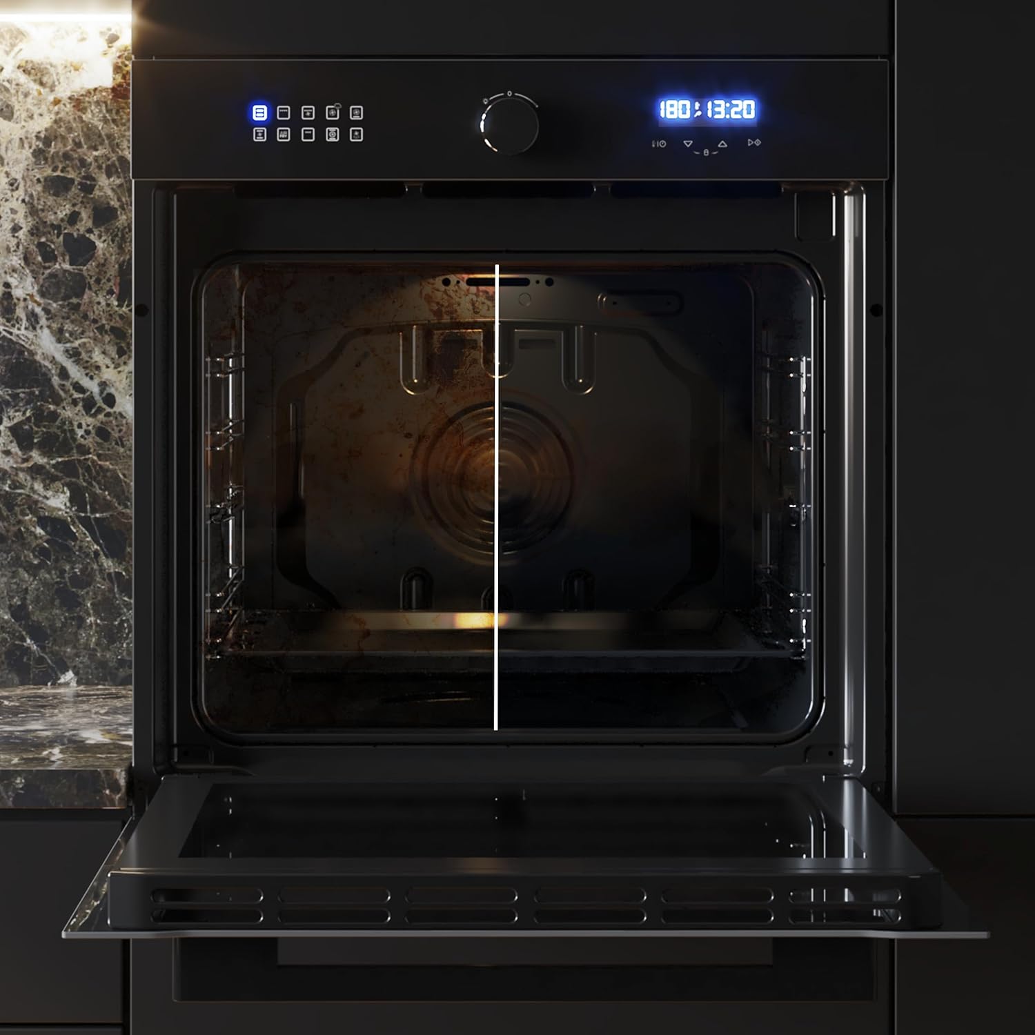 Cecotec - Bolero Hexa, 60 cm, 81L, Airfryer, Vapeur, 3D, 3400W, AF316000