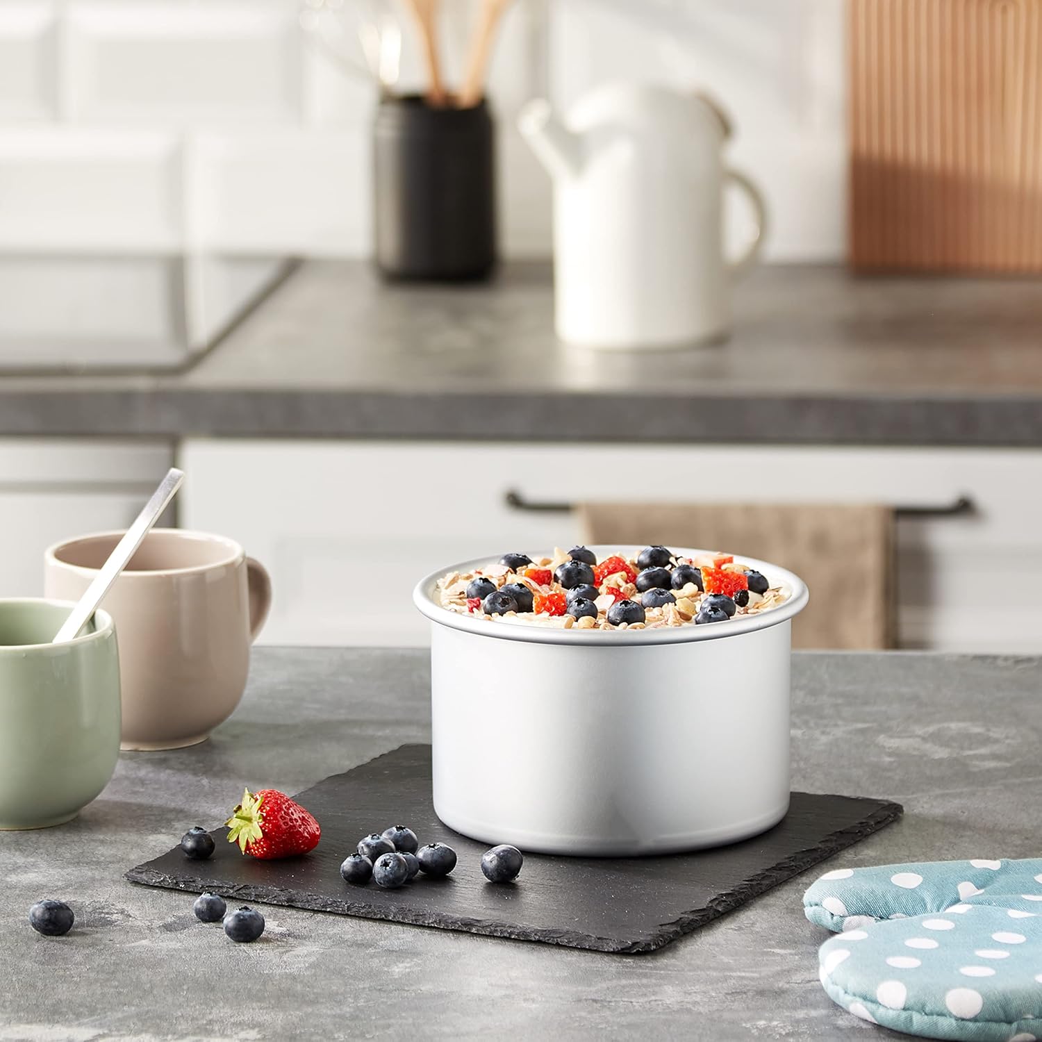 PME - Moule rond en aluminium anodisé - 152x102mm - argenté