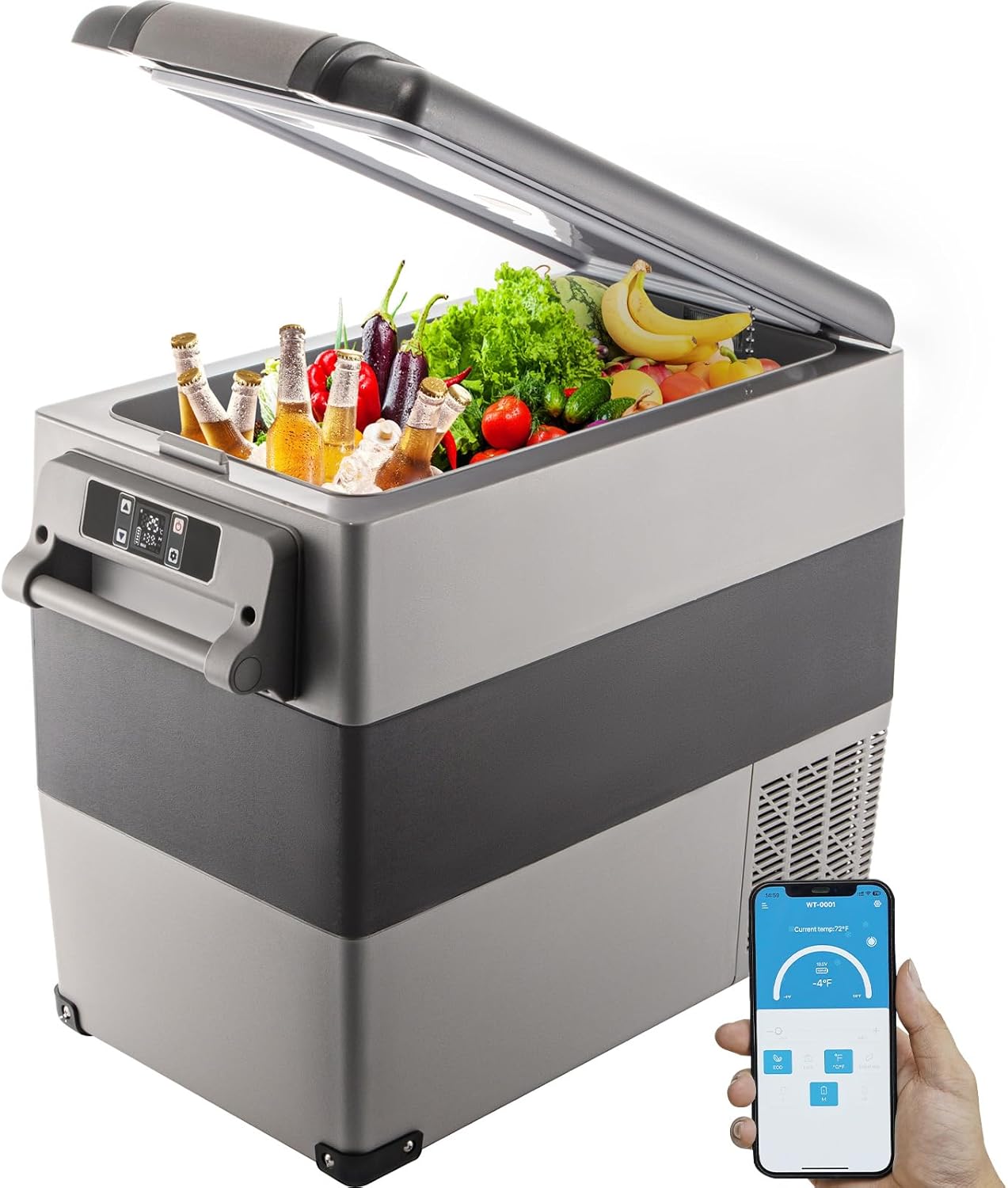 VEVOR - Glacière électrique 55L, 69x34,5x53,1cm, -20 à 20°C, réfrigérateur portable