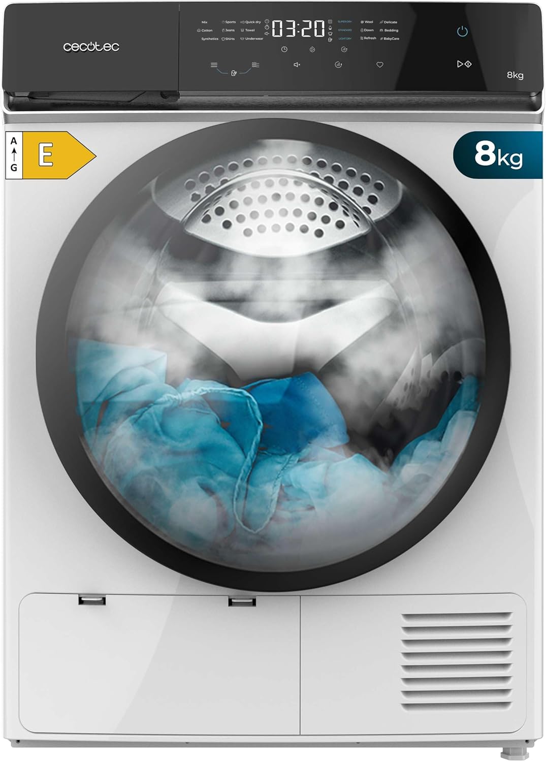 Cecotec - Bolero DressCode Dry 8400 - sèche-linge 8kg - pompe à chaleur, Classe A++, 15 programmes, écran tactile, DRY84