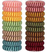 JessLab Elastique spirale Cheveux, 20Pcs Cheveux Plastique Spirale pour Sans Pli Bracelet pour Qu...