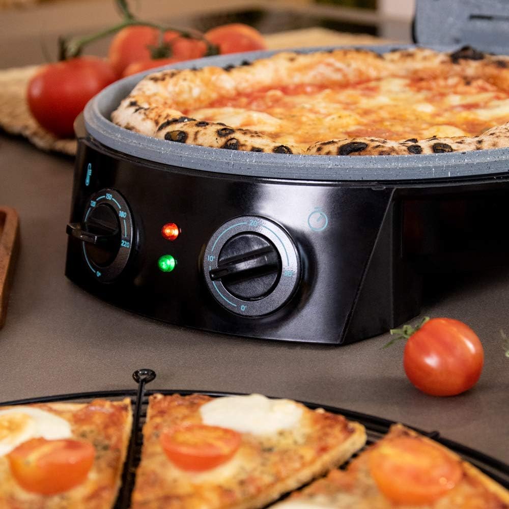 Cecotec - Fun Pizza&Co - Ø31cm - 1800W, grill, timer 30min, rockstone, plaques 180°