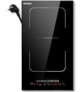 avec zone de cuisson unique, dotée de commandes tactiles et de lignes pointillées indiquant la zone de cuisson