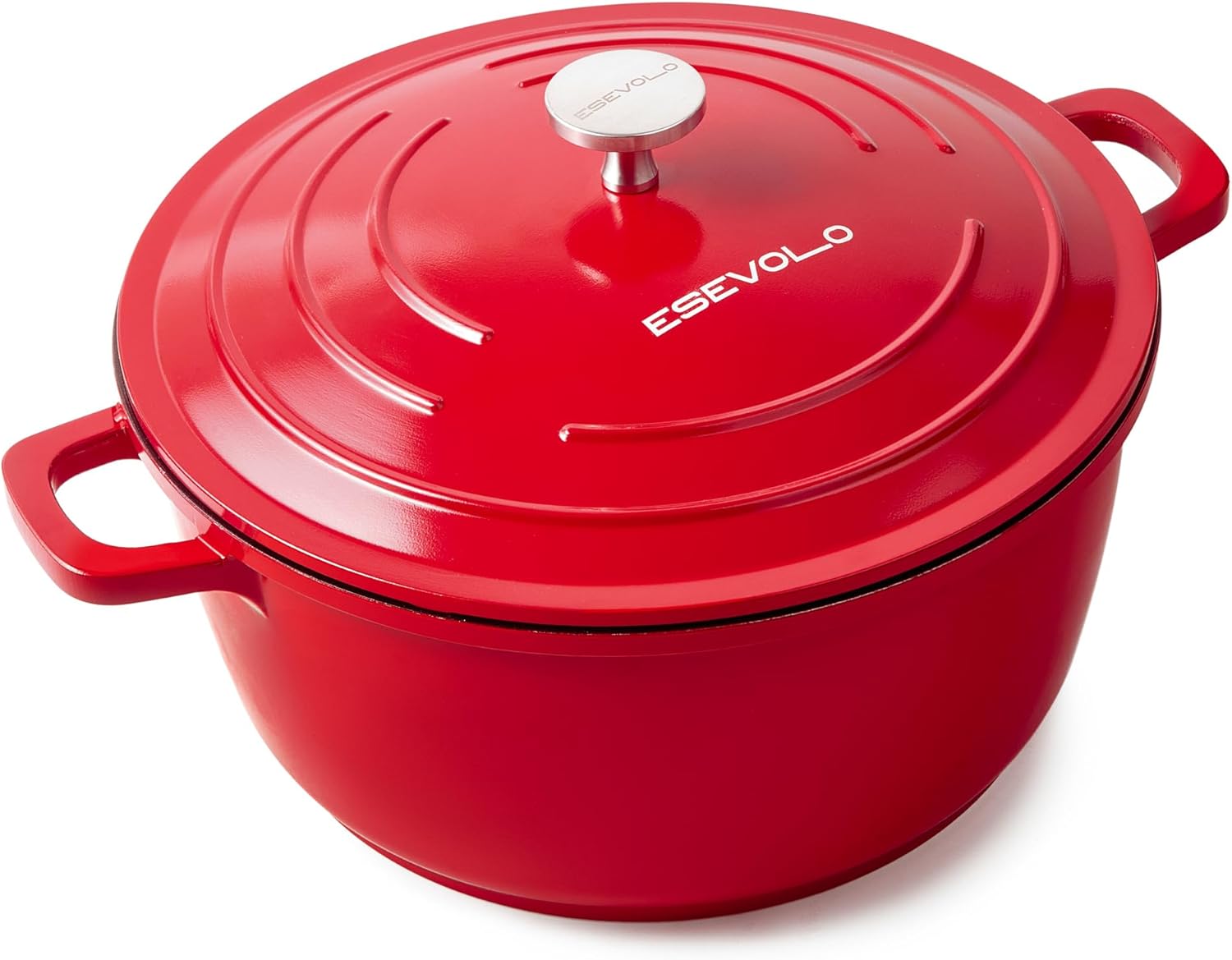 Cocotte fonte ronde 24cm, 4,5L, revêtement céramique, induction