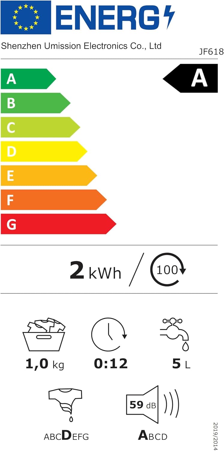 Mini machine à laver portable - 1L - sans fil, rechargeable, compact