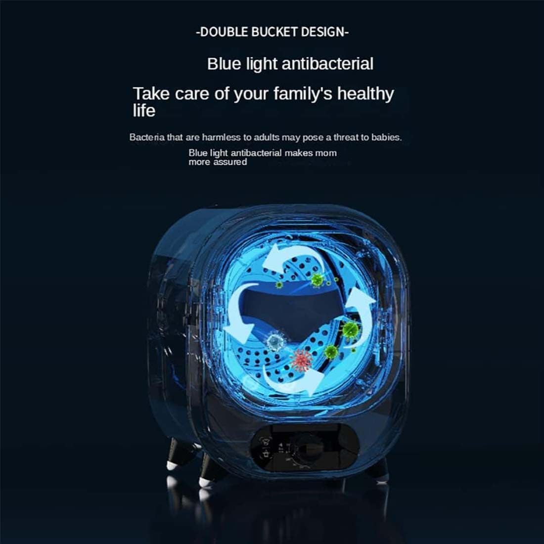 Mini sèche-linge - 0,8kg, 450W, compact, mural ou comptoir, 31x39x38cm