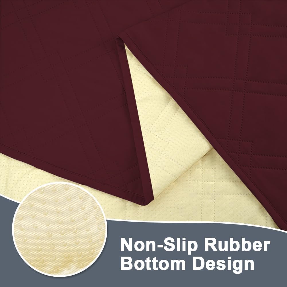 DUJUIKE - housse canapé imperméable antidérapante - 173-208 cm - rouge