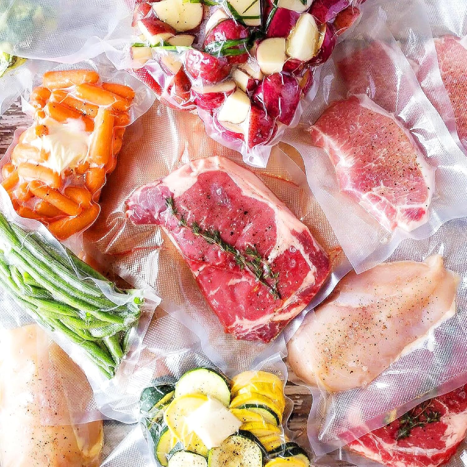 Rouleau sous vide alimentaire - 3 tailles 28/25/20x300cm - sans BPA