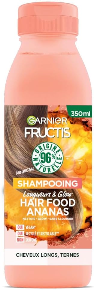 Garnier - Fructis Hair Food - 350 ml - shampooing longueurs ternes, 97% naturel