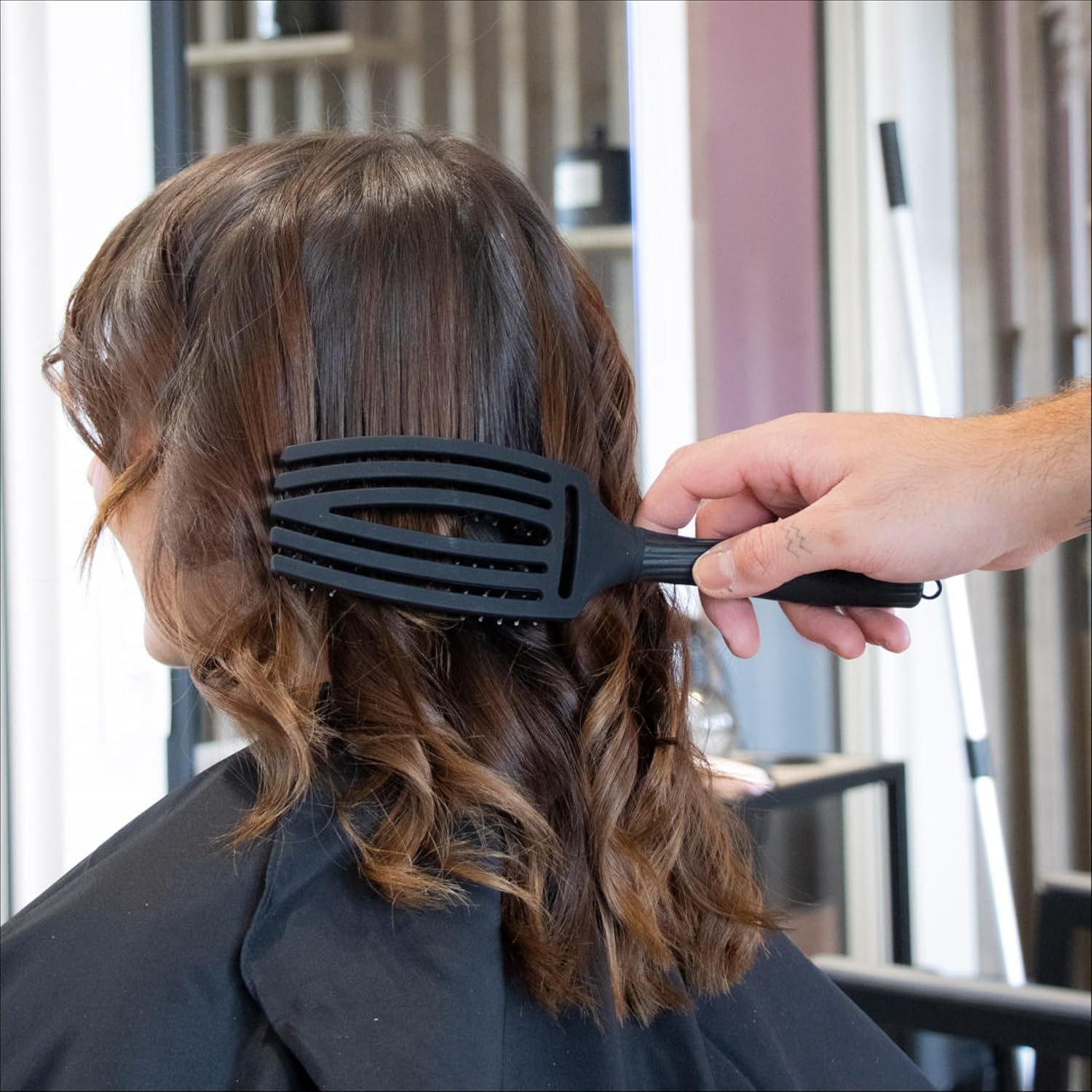 Olivia Garden - Fingerbrush Care Iconic - brosse démêlante sanglier & nylon - brillance et coiffage lisse