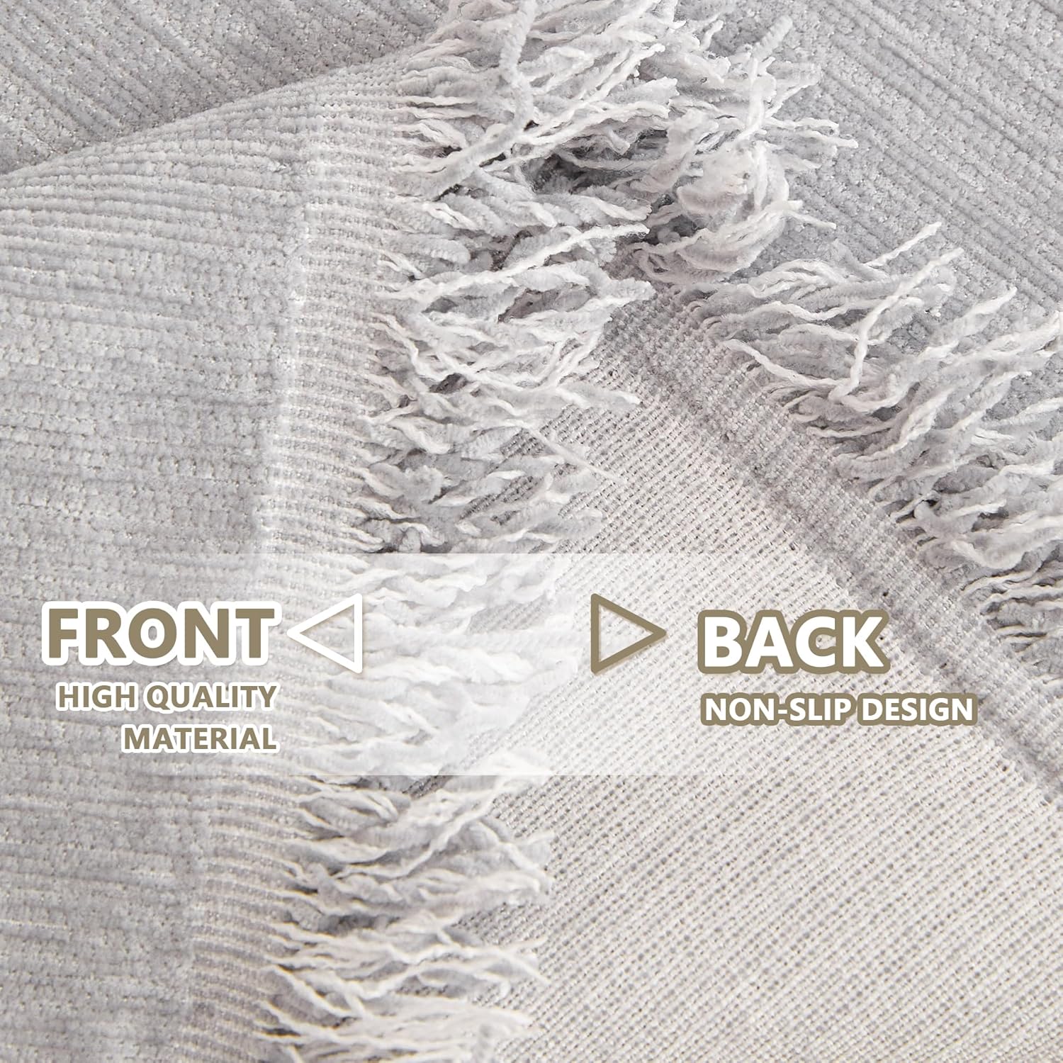 MYSKY HOME - housse canapé, protection anti-rayures, 180x340cm, gris clair