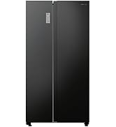 Hisense RS711N4AFE Réfrigérateur Side by Side, 550 litres, Noir, Total No Frost, Convert Active zone...