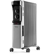Taurus Dakar Radiateur à huile 11 éléments, 2500 W, 3 niveaux de puissance, thermostat réglable...