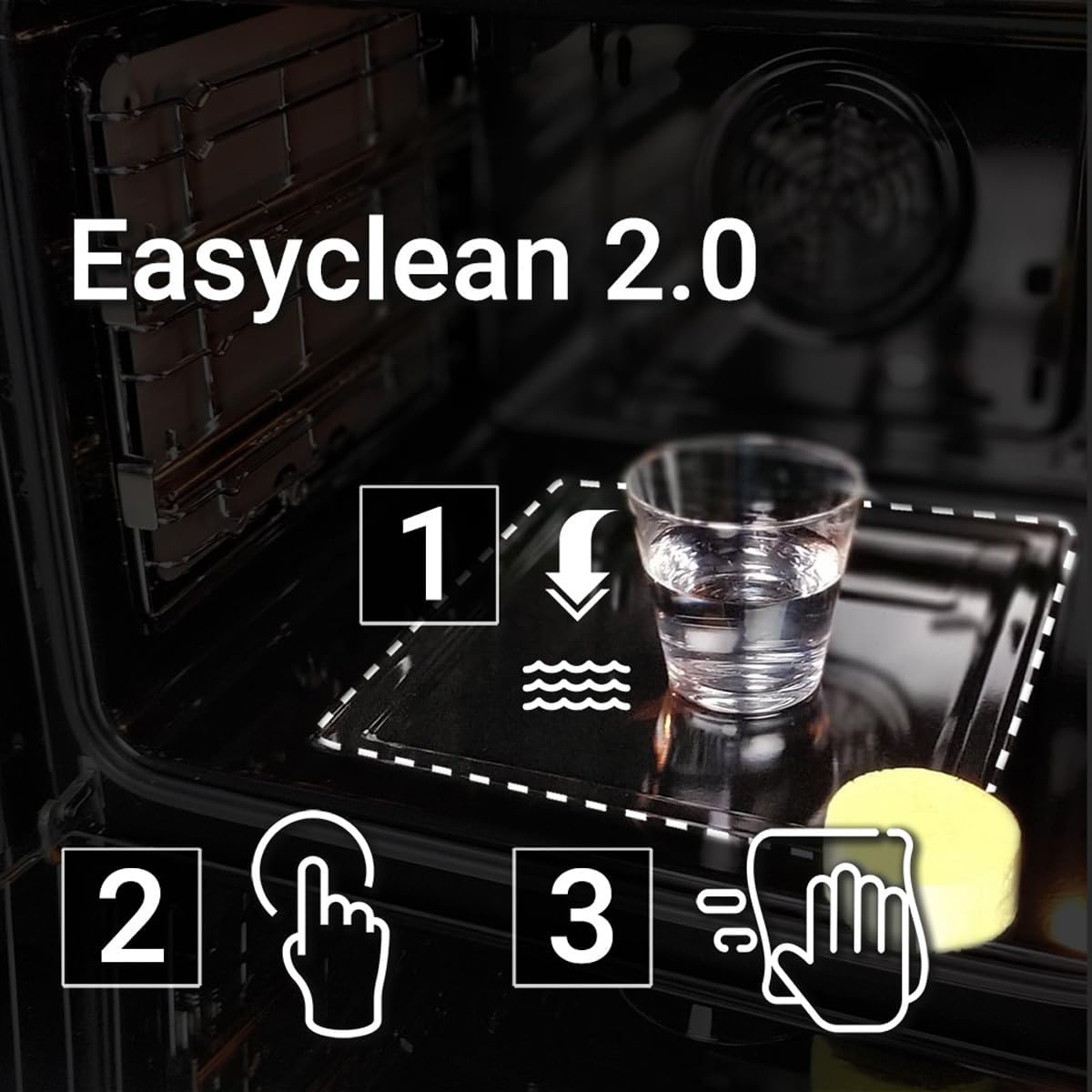 Four encastrable 60 cm - 70L, 3,3kW, gril, air chaud, double vitrage, EB8015ED