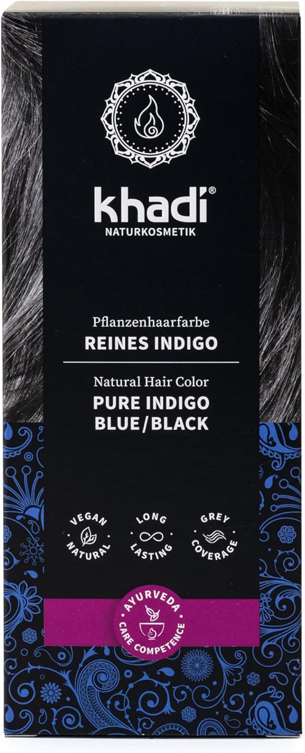 khadi - Indigo Pur Noir Froid - 100g - coloration végétale intense, vegan