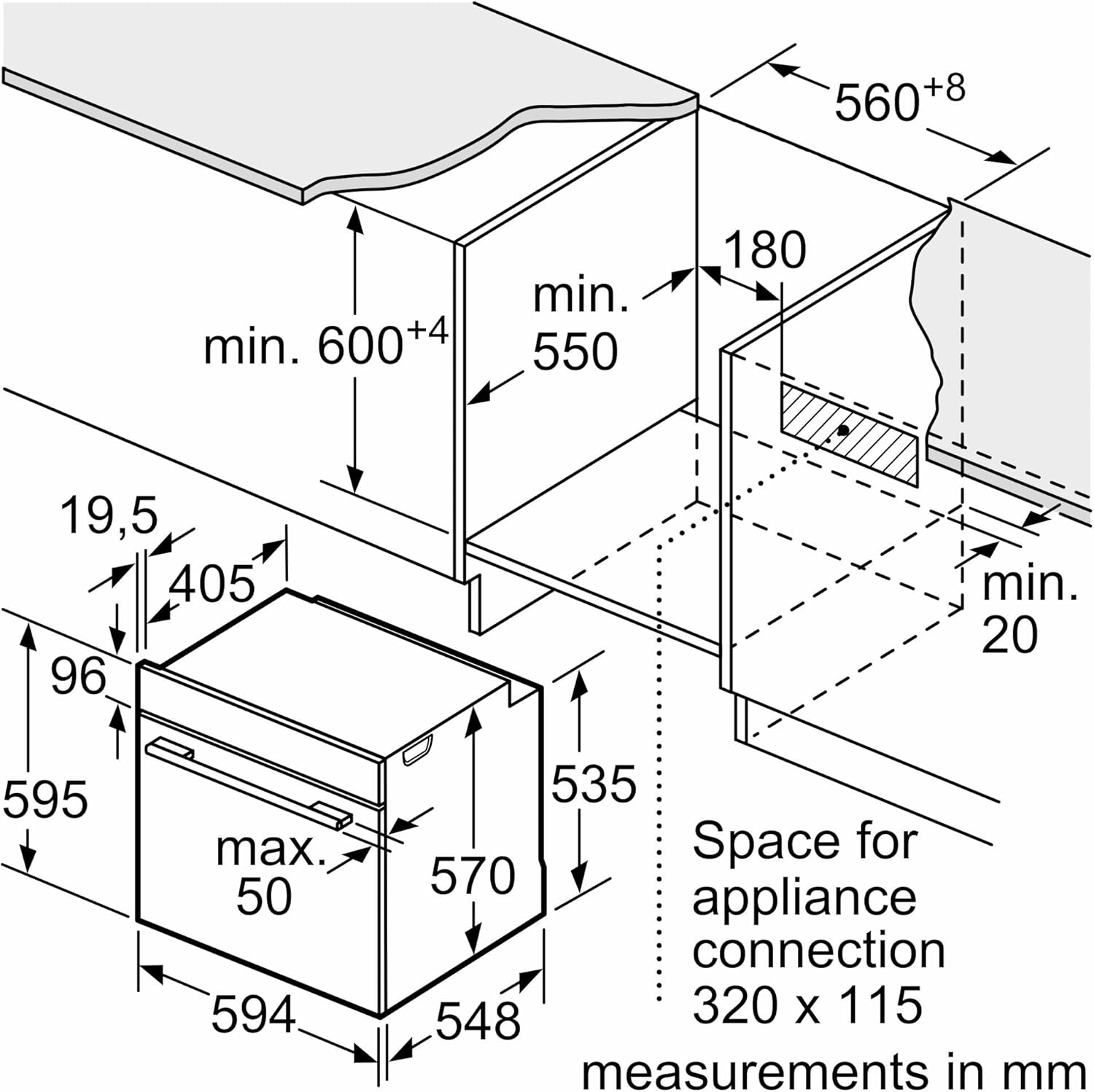 Bosch - HBA534BS3 Série 4 - four encastrable inox - cuisson multifonction