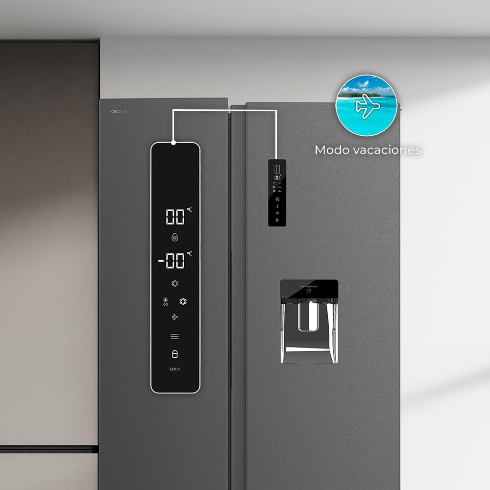 Cecotec - Bolero CoolMarket SBS - 177x90cm - 559L, Total No Frost, Inverter, Classe E, SBS 559