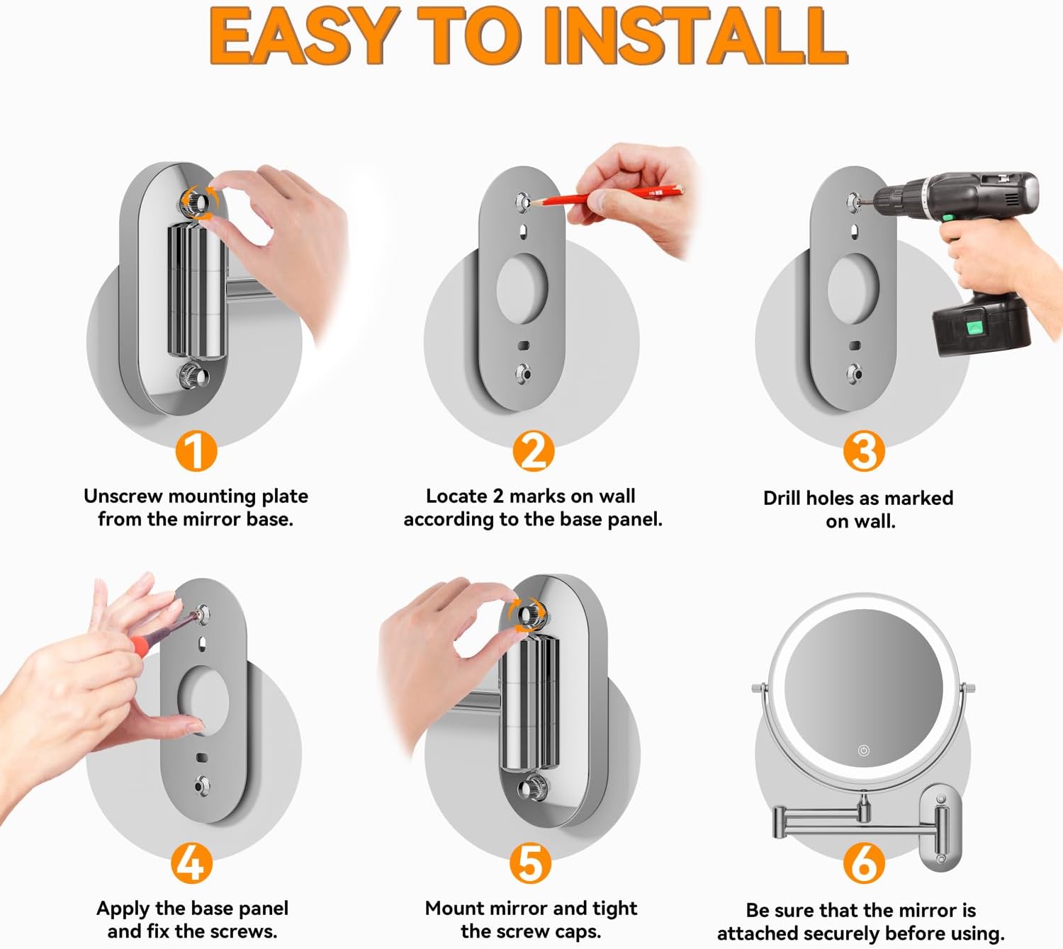 Auxmir - miroir mural 8