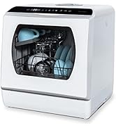 Hermitlux Mini lave-vaisselle lave-vaisselle de table, utilisable avec et sans raccordement à l'e...