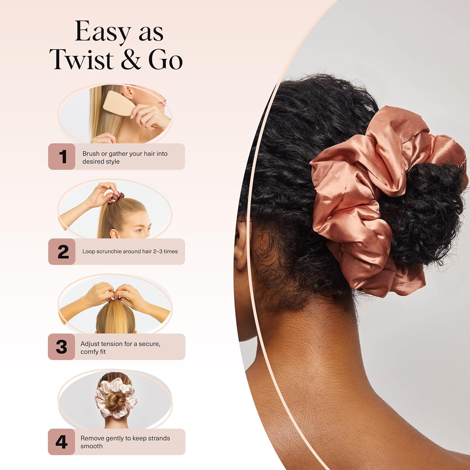 Kitsch - Disney Satin Scrunchies - 2 pcs - Cheveux tous types, sans pli