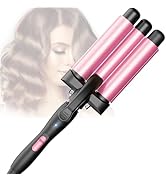 Fer à friser 3 barils Beach Waves – Fer à friser ondulé réglable à chauffage rapide pour cheveux ...