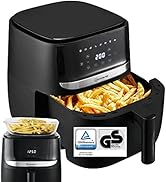 Sommertal Friteuse à air chaud XXL 2 en 1 avec balance Capacité 5,7 l