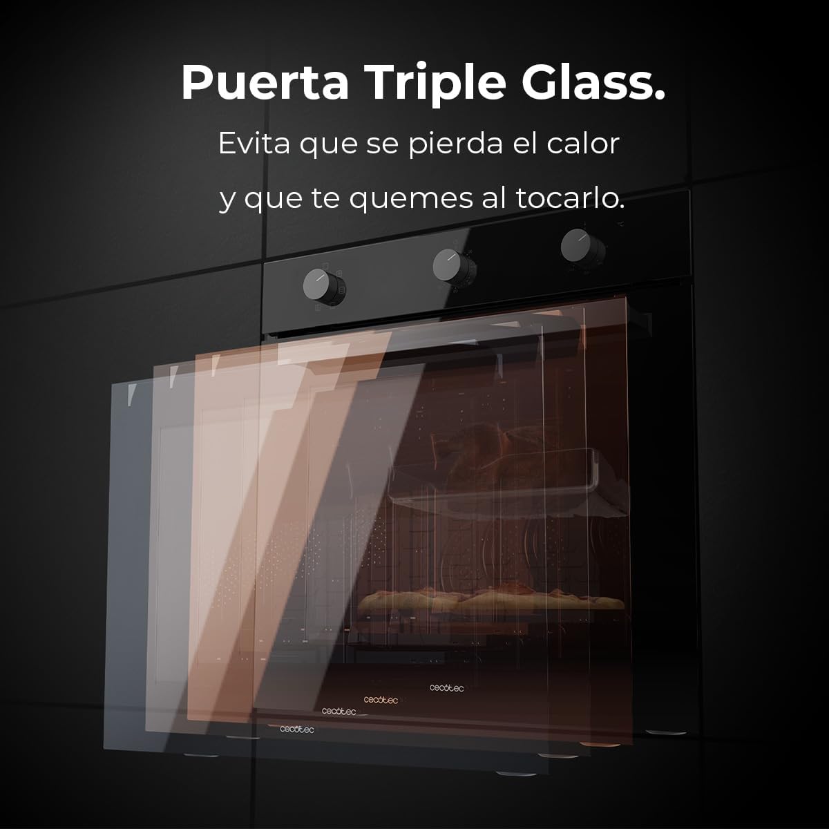 Cecotec - Four encastrable multifonctions 70L, 2800W, classe A, M236000