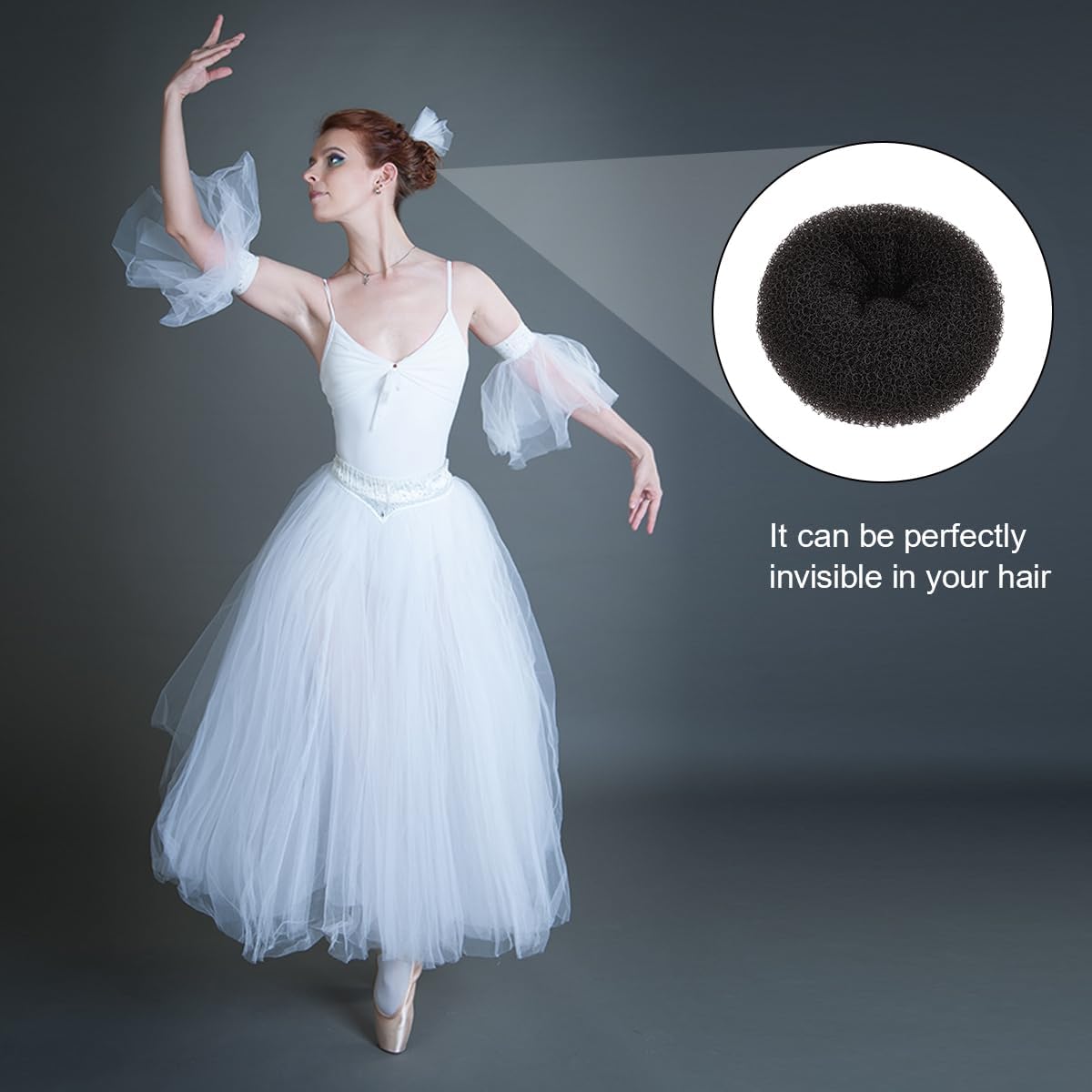 URAQT - machine à pain donut - 6+8 cm - 4 donuts + 30 épingles, pour chignons