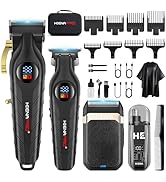 HIENA PRO Tondeuse à cheveux pour homme, sans fil, tondeuse à barbe, rasoir à lames, tondeuse à n...