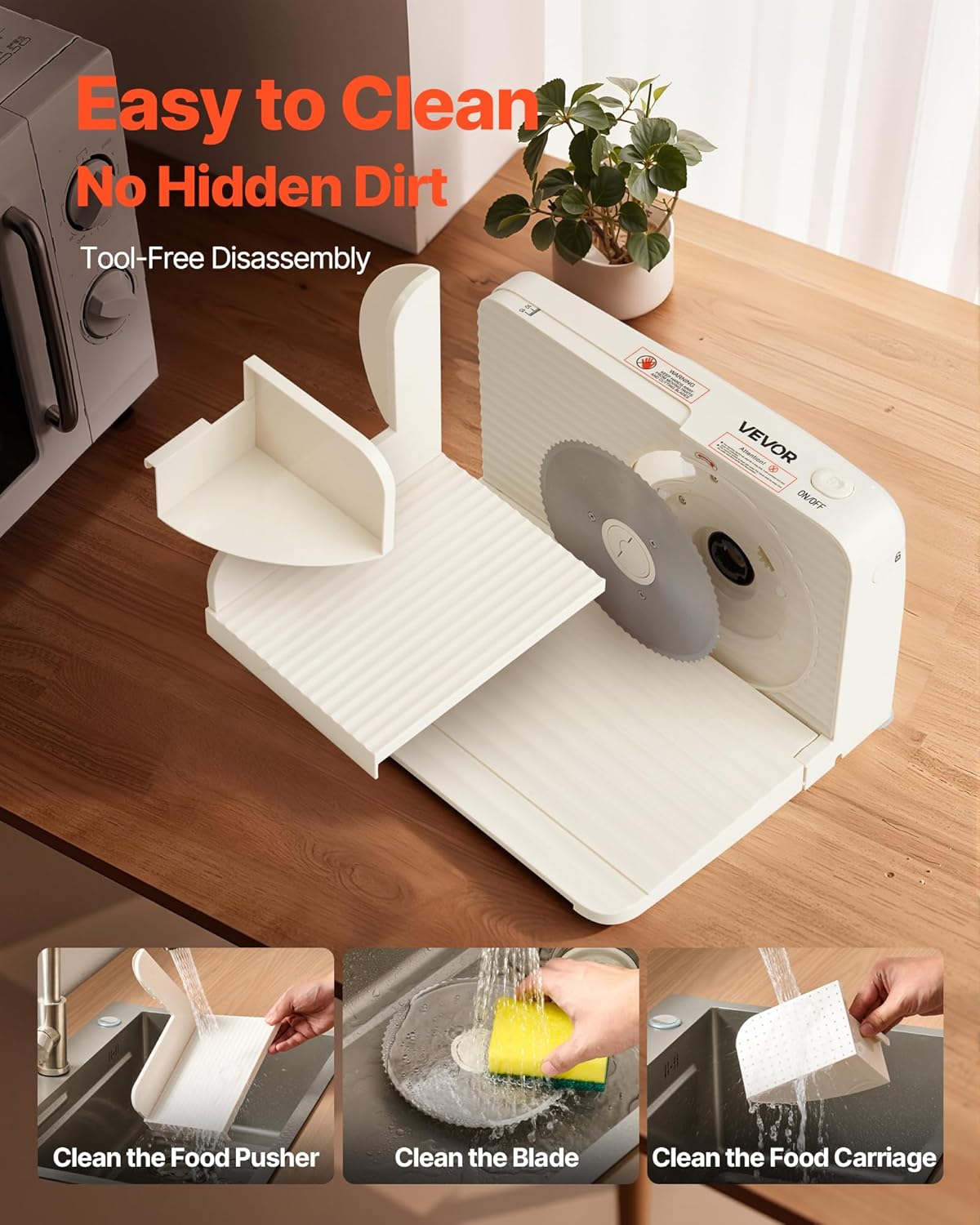 VEVOR - trancheuse électrique 180W, lame 170mm, épaisseur réglable