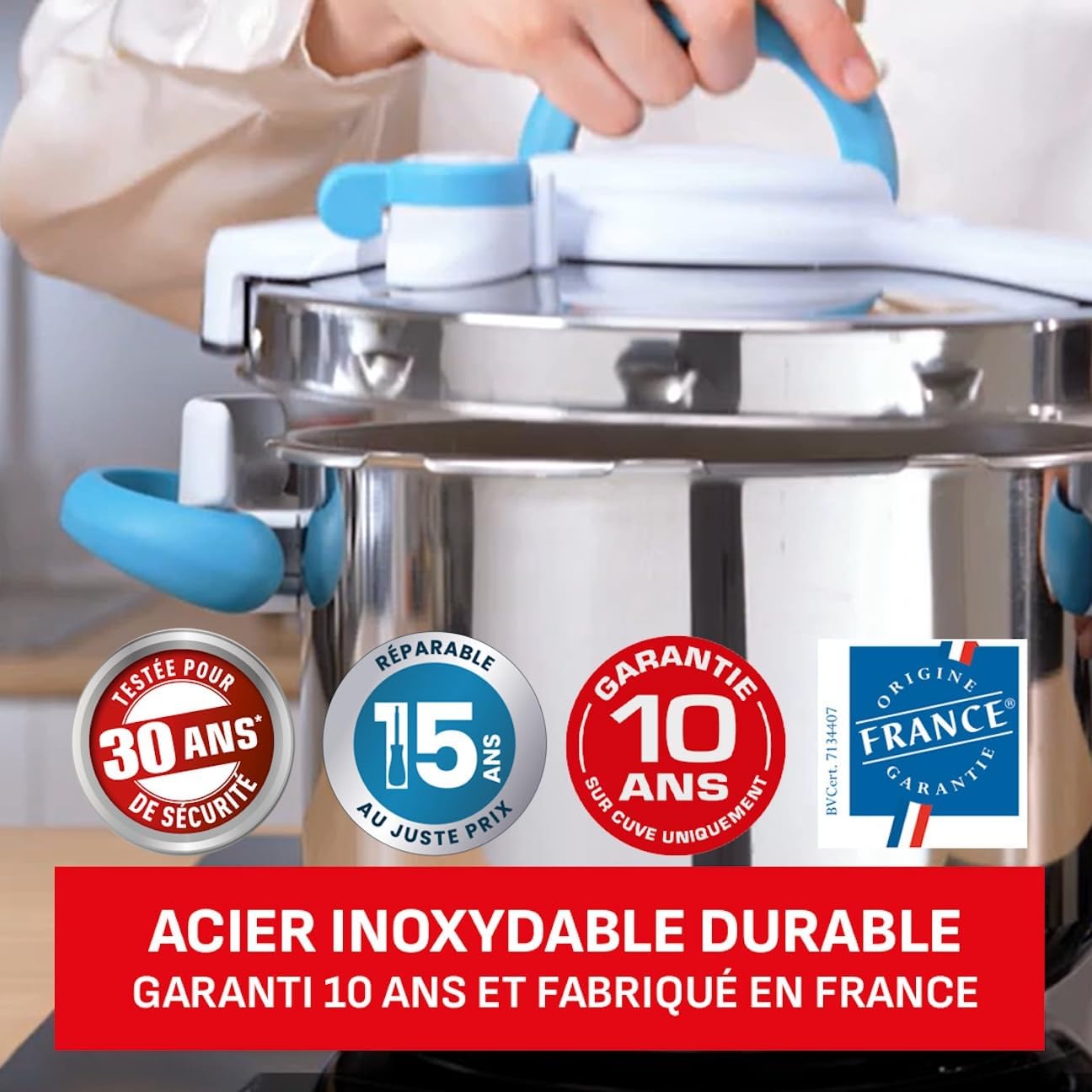 SEB - ClipsoMinut' Easy+ 6L - inox, ouverture facile, induction, P4900716
