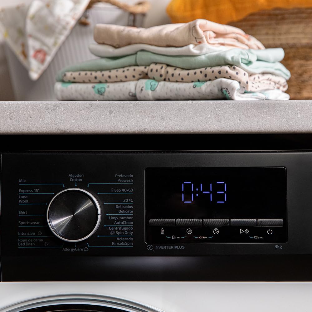 Cecotec - Bolero Dresscode 9500 - 9 kg - 1400 rpm, Inverter, 16 programmes