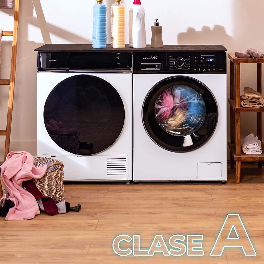 Cecotec - Bolero DressCode 7150 - 7 kg - 1400 tr/min, classe A, vapeur, Inverter Plus, sécurité enfant